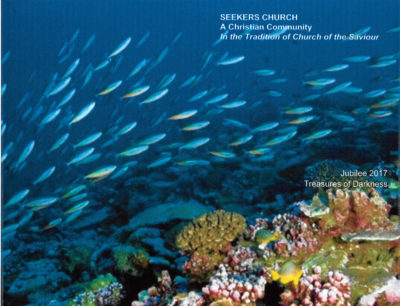 2017 Jubilee bulletin cover: undersea photo with fish and coral