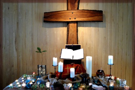 the altar-table after the recommitment ritual