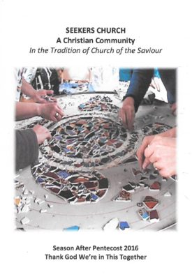 2016 After Pentecost bulletin cover: Thank God We're in This Together