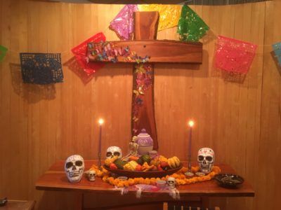 All Saints/Day of the Dead altar installation